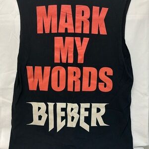 2016 purpose the world tour size large Justin Bieber black shirt